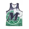 Mitchell & Ness Basketball Type Men's Tank Top Nba Jumbotron Sublimated Mesh Tank Hardwood Classics Dalmav Dark Gree In Multi