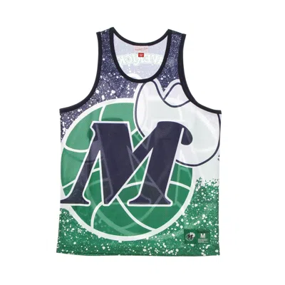 Mitchell & Ness Basketball Type Men's Tank Top Nba Jumbotron Sublimated Mesh Tank Hardwood Classics Dalmav Dark Gree In Multi