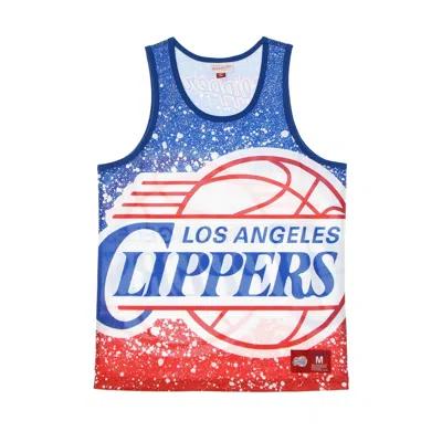 Mitchell & Ness Basketball Type Men's Tank Top Nba Jumbotron Sublimated Mesh Tank Hardwood Classics Loscli Scarlet/o In Blue