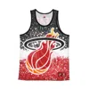 Mitchell & Ness Basketball Type Men's Tank Top Nba Jumbotron Sublimated Mesh Tank Hardwood Classics Miahea Scarlet/o In Red