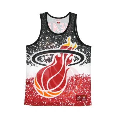 Mitchell & Ness Basketball Type Men's Tank Top Nba Jumbotron Sublimated Mesh Tank Hardwood Classics Miahea Scarlet/o In Red