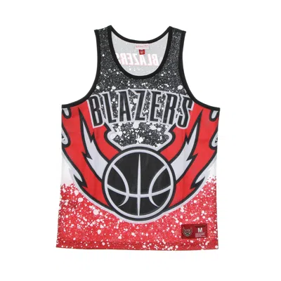 Mitchell & Ness Basketball Type Men's Tank Top Nba Jumbotron Sublimated Mesh Tank Hardwood Classics Porbla Scarlet/o In Multi