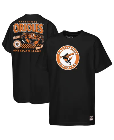 Mitchell & Ness Kids' Big Boys And Girls Black Baltimore Orioles Cooperstown Concession T-shirt