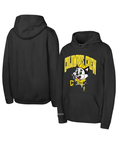Mitchell & Ness Kids' Big Boys And Girls Black Columbus Crew Mascot Break Out Pullover Hoodie