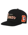 Mitchell & Ness Big Boys And Girls Black Denver Broncos Cream Team Script Snapback Hat In Green