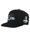 Mitchell & Ness Big Boys And Girls Black Detroit Lions Team Script Snapback Hat In Black