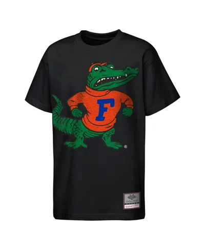 Mitchell & Ness Kids' Big Boys And Girls Black Florida Gators Big Face Mascot T-shirt