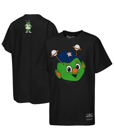 Mitchell & Ness Kids' Big Boys And Girls Black Houston Astros Big Face Mascot T-shirt