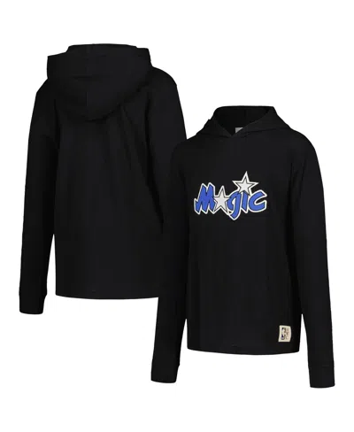 Mitchell & Ness Kids' Big Boys And Girls Black Orlando Magic Hardwood Classics Legendary Slub Lightweight Pullover Hoodie