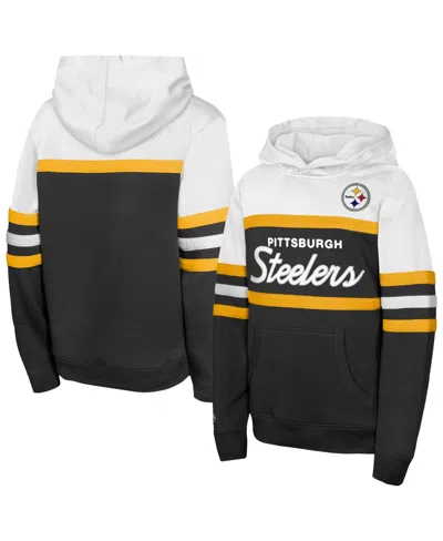 Mitchell & Ness Kids' Big Boys' And Girls' Black Pittsburgh Steelers Head Coach Hoodie