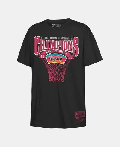 Mitchell & Ness Kids' Big Boys' And Girls' Black San Antonio Spurs 1999 Nba Champions T-shirt