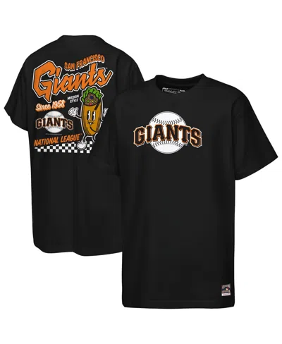 Mitchell & Ness Kids' Big Boys And Girls Black San Francisco Giants Cooperstown Concession T-shirt