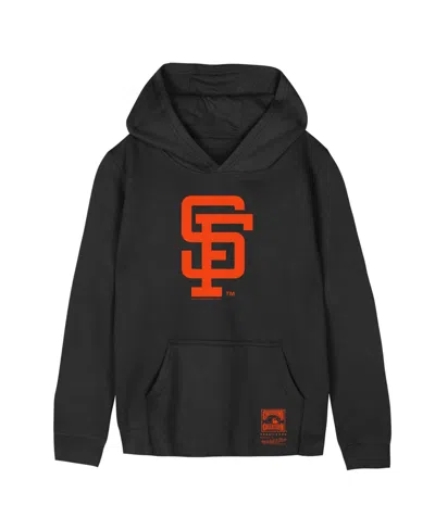 Mitchell & Ness Kids' Big Boys And Girls Black San Francisco Giants Retro Logo Hoodie