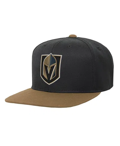 Mitchell & Ness Kids' Big Boys And Girls Black/gold Vegas Golden Knights Core Team Two-tone Snapback Hat In Brown