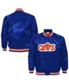 Mitchell & Ness Big Boys And Girls Blue Cleveland Cavaliers Hardwood Classics Satin Raglan Full-snap Jacket In Blue