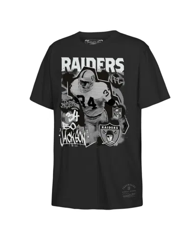 Mitchell & Ness Kids' Big Boys And Girls Bo Jackson Black Las Vegas Raiders Star Player T-shirt