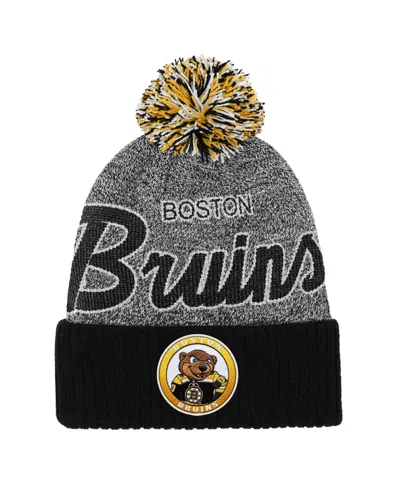Mitchell & Ness Kids' Big Boys' And Girls' Boston Bruins Mascot Pom Beanie In Black