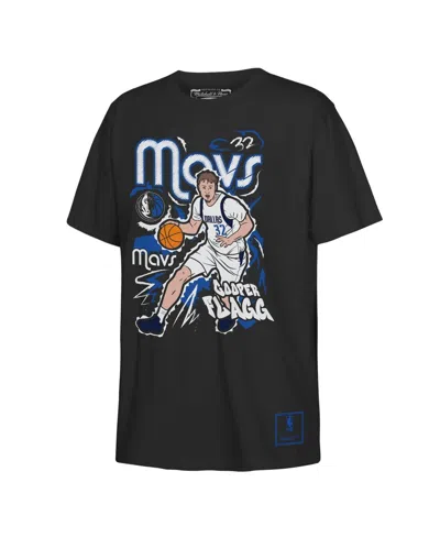 Mitchell & Ness Kids' Big Boys And Girls Cooper Flagg Black Dallas Mavericks Chalked Up Player Name Number T-shirt