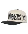 Mitchell & Ness Big Boys And Girls Cream/black Las Vegas Raiders Across The Board Vintage Snapback Hat In White