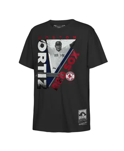 Mitchell & Ness Kids' Big Boys And Girls David Ortiz Black Boston Red Sox In The Zone Graphic T-shirt