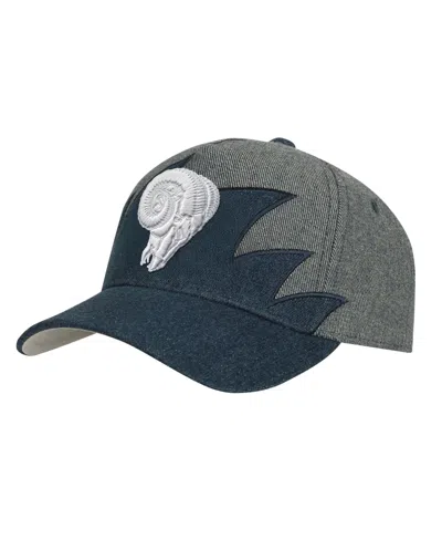 Mitchell & Ness Kids' Big Boys' And Girls' Denim Los Angeles Rams Sharktooth Pro Pinch Adjustable Hat In Blue