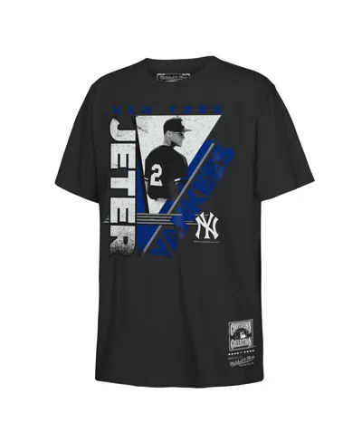 Mitchell & Ness Kids' Big Boys And Girls Derek Jeter Black New York Yankees In The Zone Player Graphic T-shirt
