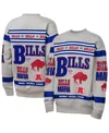 Mitchell & Ness Big Boys And Girls Gray Buffalo Bills Throwback All-over Print Fleece Sweatshirt In Blue