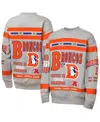 Mitchell & Ness Big Boys And Girls Gray Denver Broncos Throwback All-over Print Fleece Sweatshirt In Gray