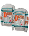 Mitchell & Ness Big Boys And Girls Gray Miami Dolphins Throwback All-over Print Fleece Sweatshirt In Gray