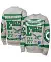 Mitchell & Ness Big Boys And Girls Gray Philadelphia Eagles Throwback All-over Print Fleece Sweatshirt In Gray
