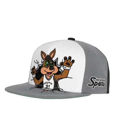 Mitchell & Ness Kids' Big Boys And Girls Gray San Antonio Spurs Mascot Snapback Hat