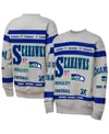 Mitchell & Ness Big Boys And Girls Gray Seattle Seahawks Throwback All-over Print Fleece Sweatshirt In Gray