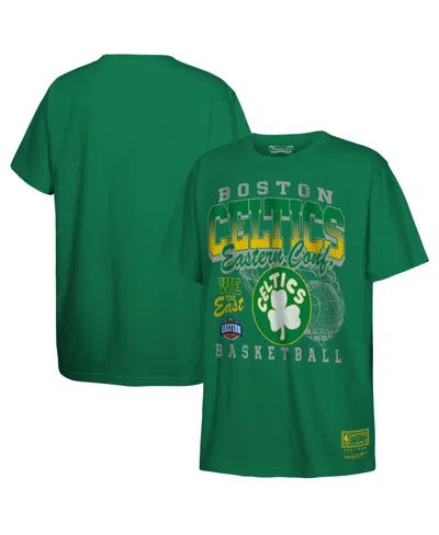 Mitchell & Ness Kids' Big Boys And Girls Kelly Green Boston Celtics 2025 Nba Playoffs Retro Monumental T-shirt