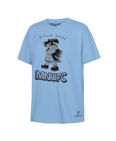 Mitchell & Ness Kids' Big Boys And Girls Light Blue Minnesota United Fc Mascot T-shirt