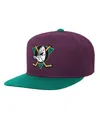 Mitchell & Ness Big Boys And Girls Maroon/green Anaheim Ducks Core Team Two-tone Snapback Hat In Brown