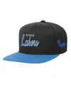 Mitchell & Ness Big Boys And Girls  Black Los Angeles Lakers Team Script Snapback Hat In Black
