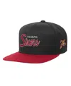 Mitchell & Ness Big Boys And Girls  Black Philadelphia 76ers Team Script Snapback Hat In Black