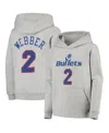 Mitchell & Ness Big Boys And Girls  Chris Webber Heather Gray Washington Bullets Hardwood Classics Na In Heathered Gray