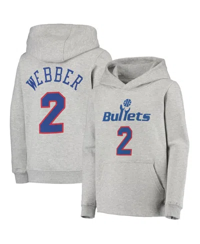 Mitchell & Ness Kids' Big Boys And Girls  Chris Webber Heather Gray Washington Bullets Hardwood Classics Na In Heathered Gray