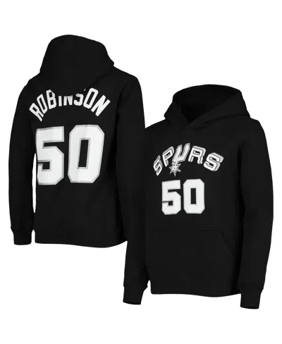 Mitchell & Ness Kids' Big Boys And Girls  David Robinson Black San Antonio Spurs Hardwood Classics Name And