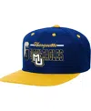 Mitchell & Ness Big Boys And Girls  Navy Marquette Golden Eagles Varsity Letter Snapback Hat In Navy