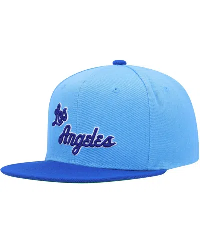 Mitchell & Ness Kids' Big Boys And Girls  Powder Blue, Royal Los Angeles Lakers Two-tone Snapback Hat In Powder Blue,royal