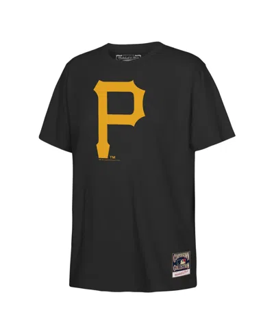 Mitchell & Ness Kids' Big Boys And Girls Mitchell Ness Black Pittsburgh Pirates Retro Logo T-shirt
