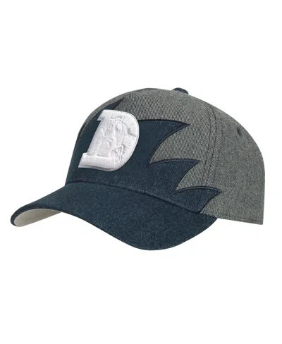 Mitchell & Ness Kids' Big Boys And Girls Mitchell Ness Denim Denver Broncos Sharktooth Pro Pinch Adjustable Hat In Blue