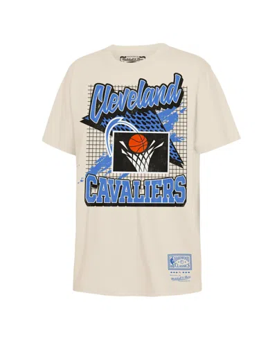 Mitchell & Ness Kids' Big Boys And Girls Mitchell Ness Natural Cleveland Cavaliers Hardwood Classics Retro Vibe T-shirt In Neutral