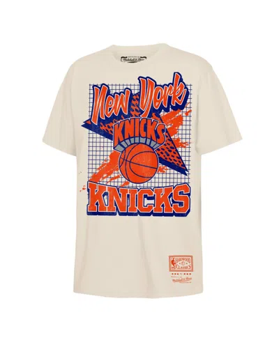 Mitchell & Ness Kids' Big Boys And Girls Natural New York Knicks Hardwood Classics Retro Vibe T-shirt In Neutral