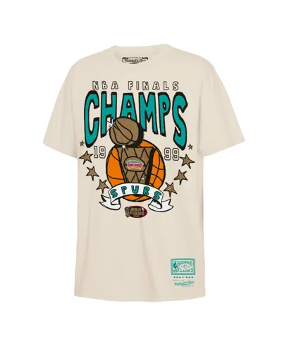 Mitchell & Ness Kids' Big Boys And Girls Natural San Antonio Spurs 1999 Nba Finals Champions Hardwood Classics History T-s In White
