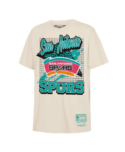 Mitchell & Ness Kids' Big Boys And Girls Natural San Antonio Spurs Hardwood Classics Retro Vibe T-shirt