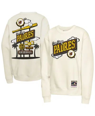 Mitchell & Ness Kids' Big Boys And Girls Natural San Diego Padres Retro Billboard Sweatshirt In Multi