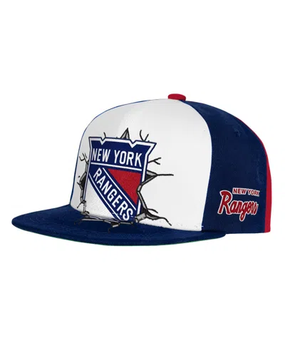 Mitchell & Ness Kids' Big Boys And Girls Navy New York Rangers Mascot Snapback Hat In Blue